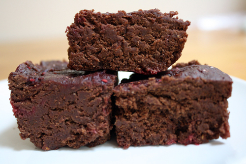 Raspberry brownies