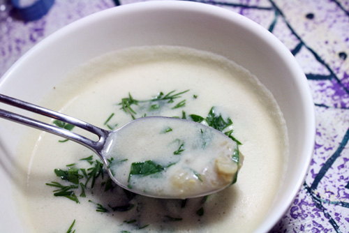 Lemon rice soup